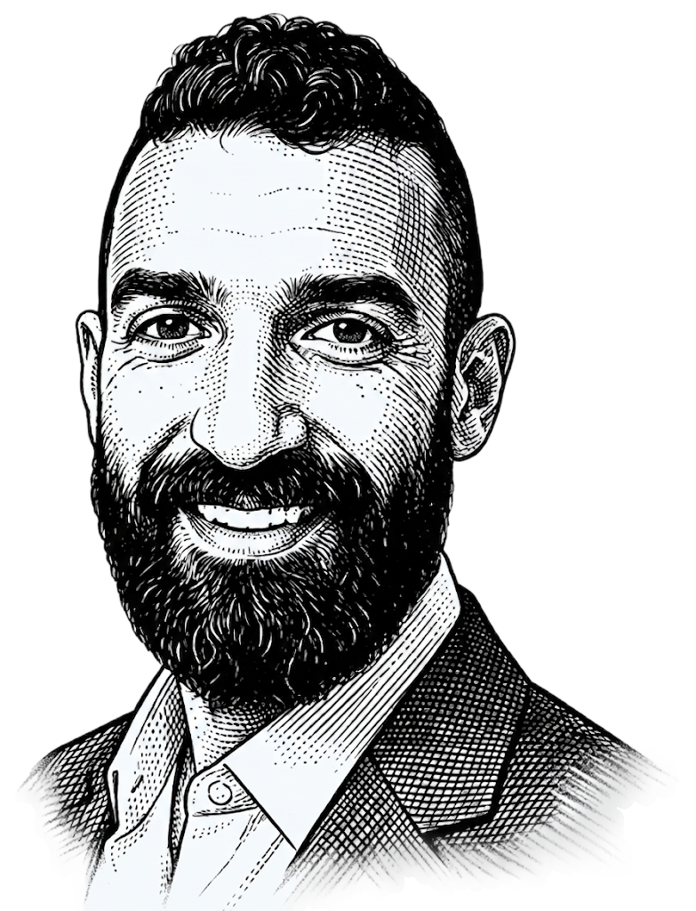 Illustrated portrait of Omer Gaiero